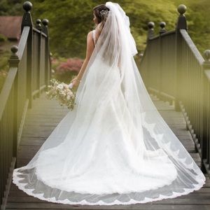 Christopher Matthew Custom Cathedral Veil &Blusher